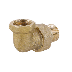 Raccordo a gomito a 90 gradi in ottone da 3/4 di pollice con filettatura maschio-femmina per tubi, accessorio idraulico - Product Image 1