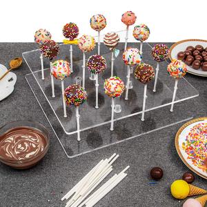 Fabrika toptan 16 delik çıkarılabilir kek dekorasyon malzemeleri akrilik kek Pop ekran standı düğün için, doğum günü partileri - Product Image 3