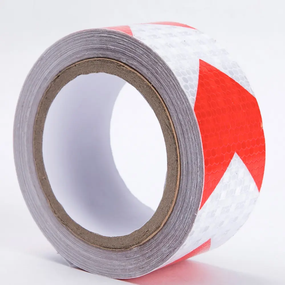 High Visible Red and White Waterproof Custom Honeycomb Engineering Grade Warning Reflective Tape for Truck