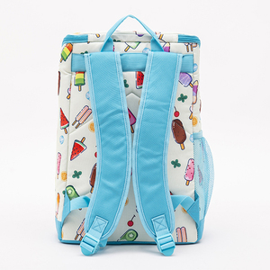 Sac à dos isotherme unisexe en PU de grande capacité (30 L) avec motif géométrique tendance, imperméable et fermeture éclair – Vente en gros - Product Image 5