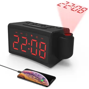 Popular Fashion Lcd Smart Desk Led Laser Ceiling Digital Projection Clock alarm clock radio