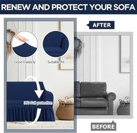 Housse de canapé extensible lavable avec bords élastiques, protection complète, adaptée aux animaux domestiques, résistante aux rayures, respirante, en tissu doux, pour salon