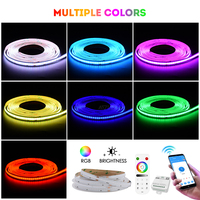 Haute Qualité Ra90 12V/24V RGB Flexible COB LED Bande 630LED Dimmable Ruban LED COB