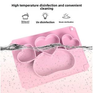 Venta Directa de Fábrica: Set de Alimentación de Silicona para Niños, Plato y Tazón con Succión Antideslizante Integrado, Platos Compartimentados para Bebés - Product Image 3