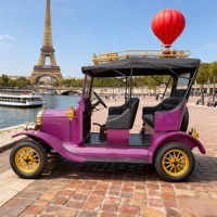 Voiture électrique classique rétro de luxe 4 places certifiée EEC COC, homologuée pour la circulation routière européenne, idéale pour les hôtels, les mariages et les visites touristiques.
