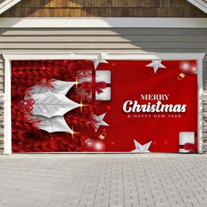 Nouvelle Tapisserie de Noël 2022 pour Porte de Garage Extérieure, Décoration de Fête, en Polyester Personnalisable, Lavable en Machine - Product Image 3