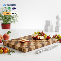 Planche à découper en bois massif à grain croisé de qualité supérieure, épaisse et robuste, pour chef professionnel