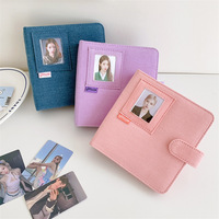 STANDWIDE 6 reliure à anneaux étudiant Album Photo 3 pouces 5 pouces Instax Mini Denim toile à la main Kpop idole livre Photo carte à feuilles mobiles