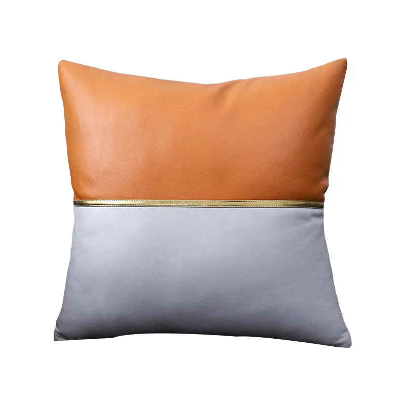 Faux Leather cushion cover Throw Pillow Cover of seat cushions for sofa chairs home decor
