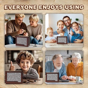 Tirelire en bois réutilisable avec compteur, boîte de défi d'épargne à ouverture discrète et suivi des objectifs, pour adultes et enfants - Product Image 6