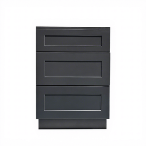 Kitchen Cabinet Remodel 24"W X 34.5"H X 24" Wooden 3 Drawer Base Cabinet Vietnam Factory Direct Kitchen Cabinets With Drawers - Product Image 1