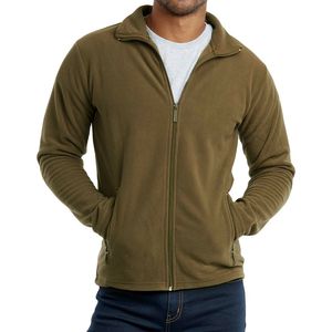 Giacca da <span class=keywords><strong>Uomo</strong></span> in Pile Polare a Maniche Lunghe con Cerniera Completa Felpe Tinta Unita Morbide <span class=keywords><strong>Senza</strong></span> <span class=keywords><strong>Cappuccio</strong></span> - Product Image 3