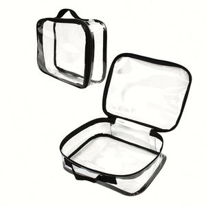 Custom Gym Beach Makeup <b>Storage</b> Recyclable Tsa-Approved Waterproof Tote Clear Pvc Large <b>Toiletry</b> Bag Set - Product Image 1