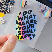 Étiquette personnalisée imperméable découpée au laser, réfléchissante arc-en-ciel, en cuivre, haut de gamme, motif serpent/fruits, pour emballage alimentaire