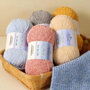 Qinran haute ténacité 6 brins de laine lait <span class=keywords><strong>coton</strong></span> <span class=keywords><strong>fil</strong></span> écharpe antistatique tricoté à la main <span class=keywords><strong>fil</strong></span> mélangé pour le tissage - Product Image 3