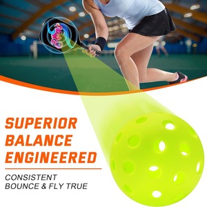 Vente directe usine – Balle de pickleball extérieure de haute qualité 74 mm, durable, élastique, moulée par injection, en plastique, pour le divertissement - Product Image 4