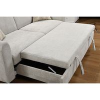 Modernes Wohnzimmer-Schlafsofa mit Stauraum und USB-Anschluss - Platzsparendes 3-Sitzer Transformer-Sofa für Hotels und Wohnräume