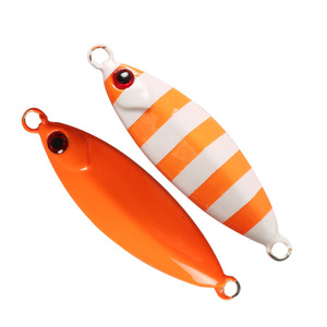 Señuelo de Pesca Estilo Taiwan, 65mm 35g, Cebo de Fondo para Agua Salada, Diseño con Rayas Naranjas, Luminoso para Pesca desde Orilla - Product Image 1
