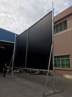 Écran de projection portable TELON, prix d'usine, 100-350 pouces, pliage rapide, noir mat, blanc, projection arrière, 16:9