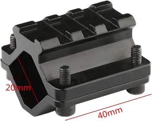 20-28mm Butterfly Tube Clamp, Aluminum Alloy 21mm Standard Base Conversion <strong>Bracket</strong> for Flashlight &amp; Scope - Product Image 4