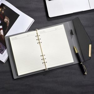 Custom Logo <b>Notebook</b> Business Cahiers 200 Pages <b>A5</b> 6 Ring Binder <b>Notebook</b> for Student Leather Journal Office <b>Notebook</b> - Product Image 3