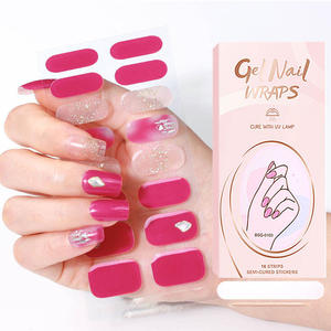 Kits de Uñas Postizas de Lujo con Purpurina Navideña de Alta Calidad, Diseño 3D de Santa Claus y Copos de Nieve, Gran Venta - Product Image 6