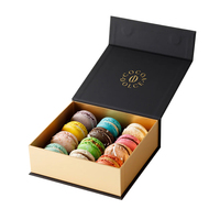 Boîte à biscuits vides écologiques pour desserts Boîte à macarons magnétique cadeau d'emballage en papier de carton de luxe