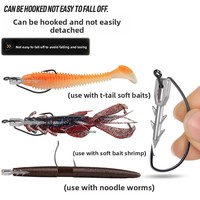 Kit de pêche avec leurres moulés sous pression, lestés, à poids intégré, pour une action rapide et une coupure rapide de l'eau, accessoires pour leurres souples pour la pêche au bar en lac