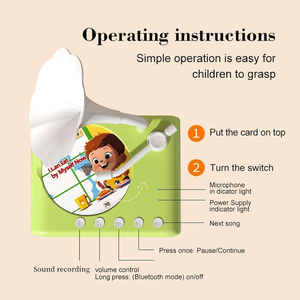 Jouets éducatifs interactifs personnalisés de petite taille pour bébés, dispositif <span class=keywords><strong>d</strong></span>'apprentissage précoce et de racontage <span class=keywords><strong>d</strong></span>'histoires pour enfants garçons de 2 à 4 ans, fonctionne sur piles - Product Image 2