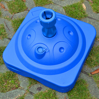 FEAMONT FM-FB16 Socle de drapeau en plastique PE bleu 8L pas cher 35x35x35CM léger 0,67KG pour agence de voyage