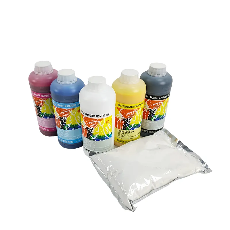Fcolor DTF Pigment Ink Suitable For Modified L1800 White Ink Printer Print PET Film And Powder