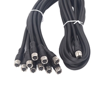Kabel kustom 2 3 4 5 6 8 pin A B D kode M8 konektor luar ruangan kabel penerbangan