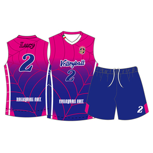 Completo da <span class=keywords><strong>pallavolo</strong></span> rosso personalizzato da donna - Maglia personalizzata per squadre <span class=keywords><strong>di</strong></span> <span class=keywords><strong>pallavolo</strong></span> - Product Image 1