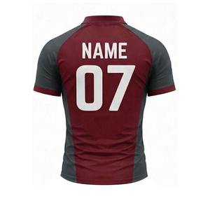 Ensemble de maillots de football personnalisés sublimés pour hommes, toutes saisons, bordeaux gris 07, uniforme en polyester anti-humidité pour adultes - Product Image 5