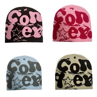 Quantité minimale de commande bas en gros motif jacquard bonnet en tricot fabricant personnalisé Y2K Beanie
