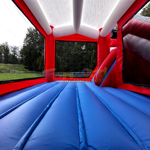 Wet or dry outdoor kids party jump bouncing castle combo bouncer <b>inflatable</b> hockey bounce <b>house</b> with slide - Product Image 5