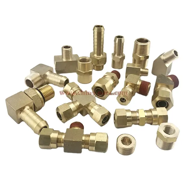 Đẩy Để Kết Nối Đẩy Trong Xoay Nữ Khuỷu Tay 90 Độ Ống OD X NPTF Nam DOT Không Khí Phanh Brass Phụ Kiện