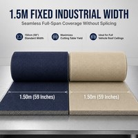 Tissu isolant thermique en mousse collée, largeur 1,5 m, matériau acoustique en éponge pour plafond de voiture et chaussures