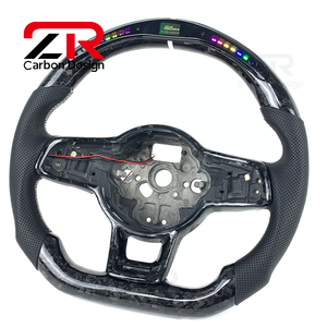 Volante de Fibra de Carbono Forjado con Pantalla LED para Volkswagen MK7 Golf 7 GTI MK6 GTD <span class=keywords><strong>R</strong></span> Gts <span class=keywords><strong>R</strong></span>-<span class=keywords><strong>Line</strong></span> <span class=keywords><strong>Tiguan</strong></span> Scirocco Passat Polo - Product Image 2