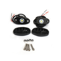 RGB Led Rock Lights 4 Pods Underglow Multi-colores Accesorios de luz de neón con control de aplicaciones
