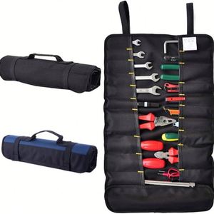 Portable ElectricianTool <b>Bag</b> <b>Roll</b> Organizer Durable Oxford TechnicianToolBag 22 <b>Tool</b> Slots Special Purpose <b>Bag</b> - Product Image 1