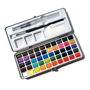 36 50 C Niet Giftig Professionele Half Pan Tin Box Draagbare Reizen Kunstenaar Set Solide Aquarel Verf