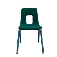 Chaise d'étudiant moderne en plastique à trous carrés pour université et salle de classe