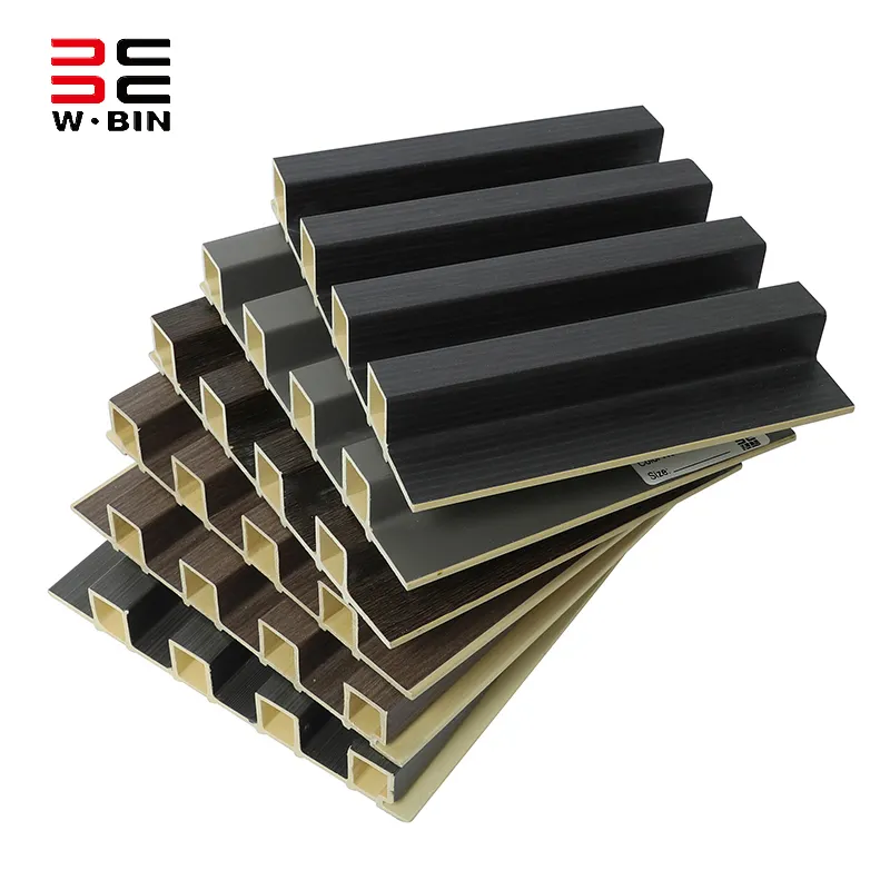 Wangbin New Free Samples 4 holes WPC PVC Other Wallpaper/ Wall Panel Office Building Interior Decorative WPC Wall Panels