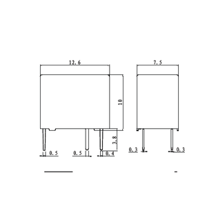 Relais de signal LED JZC <span class=keywords><strong>23F</strong></span> 4123 12V DC 1A PCB - Product Image 5