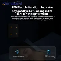 Shineknot pour interrupteur intelligent Zigbee 3.0, 1/2/3/4 voies, panneau tactile en verre, interrupteur mural, compatible Alexa et Google Home, maison intelligente