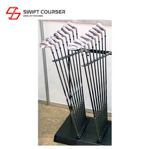 Swift Courser para montaje sencillo, diseño de tienda, soporte colgante para tubos de driver de golf, estante de exhibición de madera para pared de lamas - Product Image 5