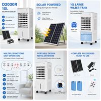 Nouveau mini climatiseur mobile portable DC12V avec panneau solaire