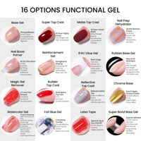 BORN PRETTY PRO 16 Options Base en Caoutchouc et Top Coat pour Ongles, Gel Vernis de Haute Qualité, Sans TPO, Anti-Rayures, Non Dégraissant