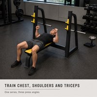 YG Fitness -1033 Banc de musculation professionnel à charges plates, inclinées et déclinées